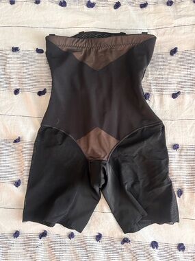Honeylove Black and Brown High-Waist Shapewear Shorts